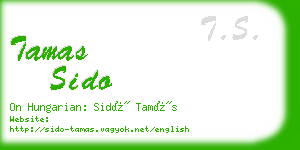 tamas sido business card